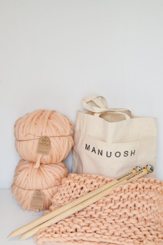 Chunky 100% Merino Wool Yarn for Chunky Knit Blanket, DIY Knitting